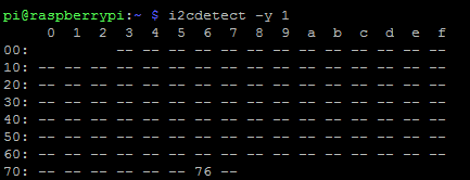i2cdetect result