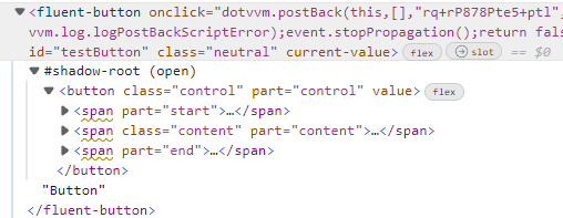 Web component with its shadow DOM in Dev Tools